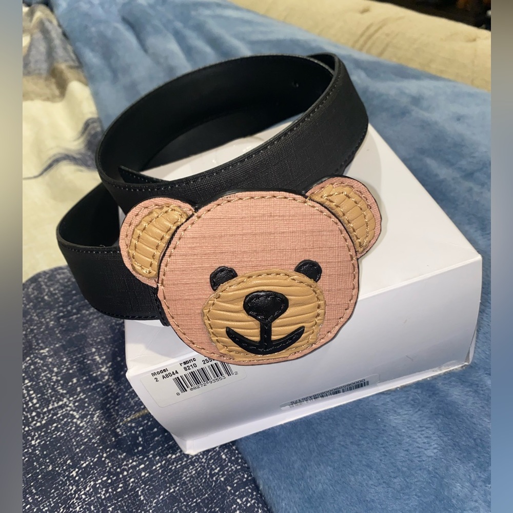 Moschino teddy bear belt